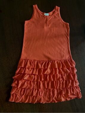 Crewcuts Bright Red Ruffle Tank Dress
